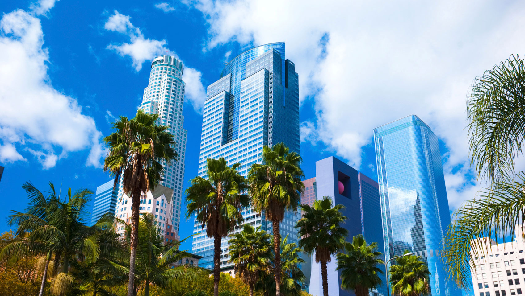 Downtown los angeles sky rise buildings