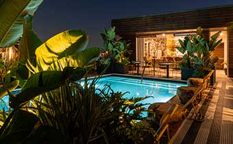 rooftop pool and bar